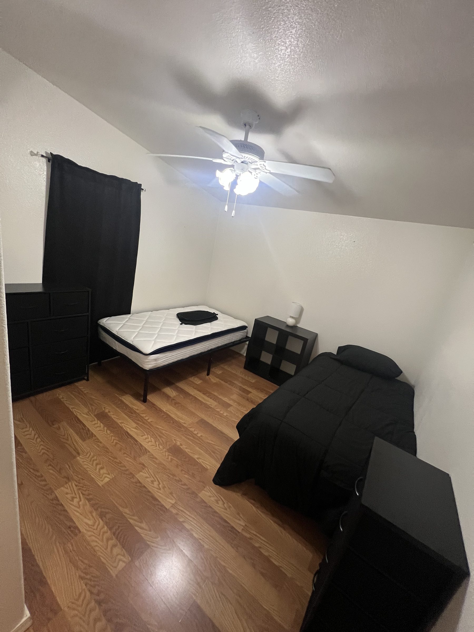 Restful bedroom with two beds
